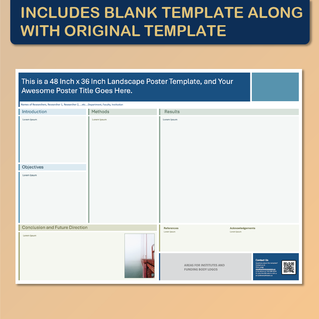 48 x 36 Landscape PowerPoint Template – Engineering 01