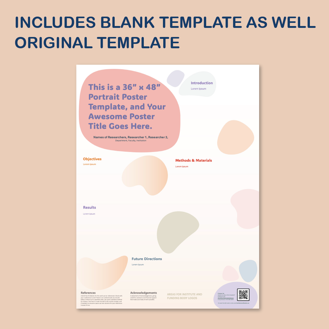36 x 48 Portrait PowerPoint Template – Wellness 02