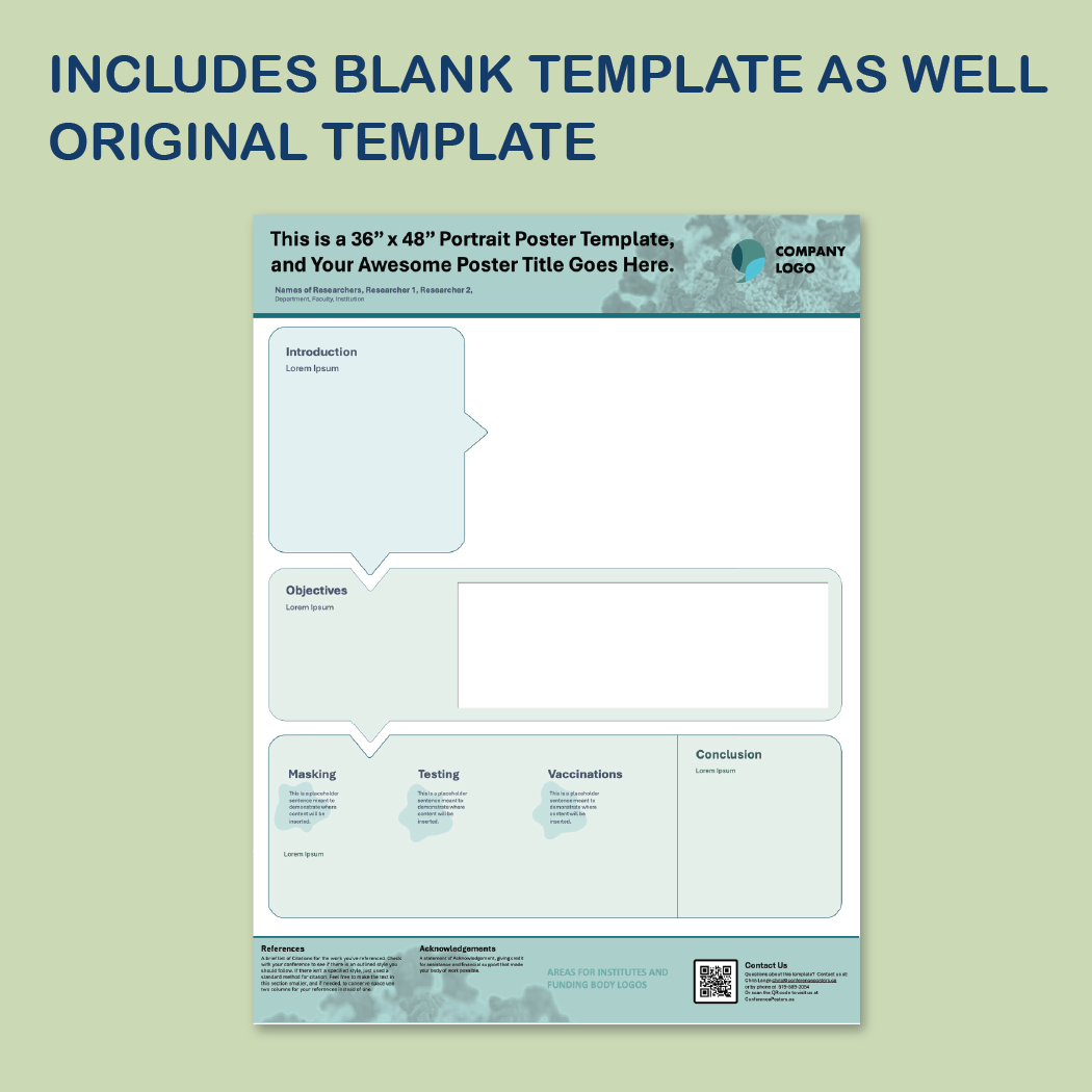 36 x 48 Portrait PowerPoint Template – Bio 03