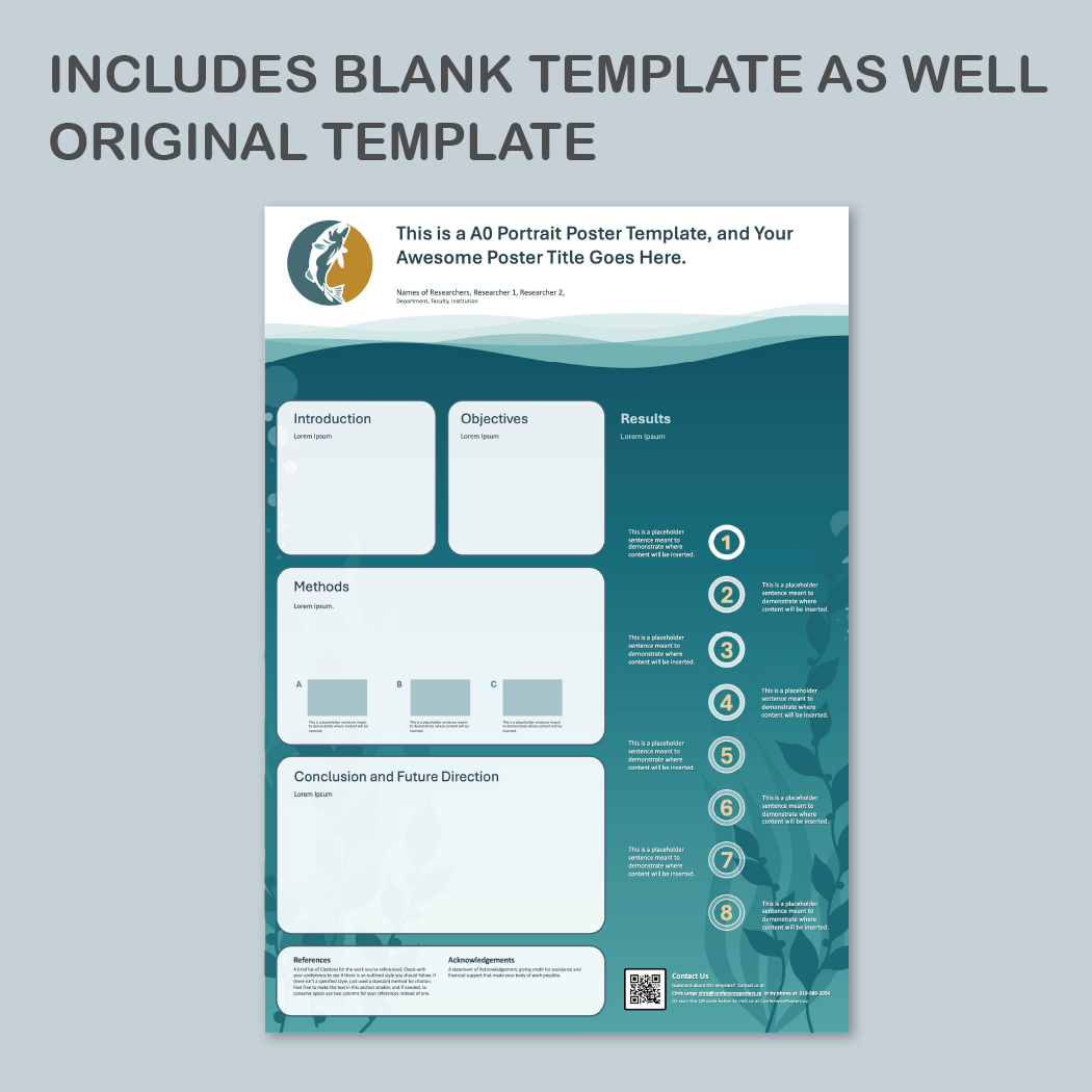 A0 Portrait PowerPoint Template – Bio 04