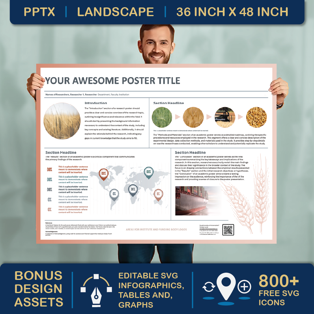 48 x 36 Landscape PowerPoint Template – Business 01