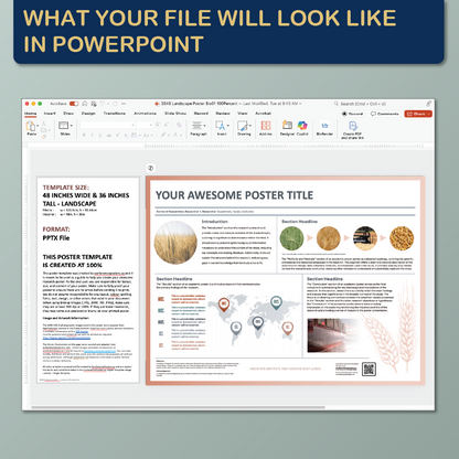 48 x 36 Landscape PowerPoint Template – Business 01
