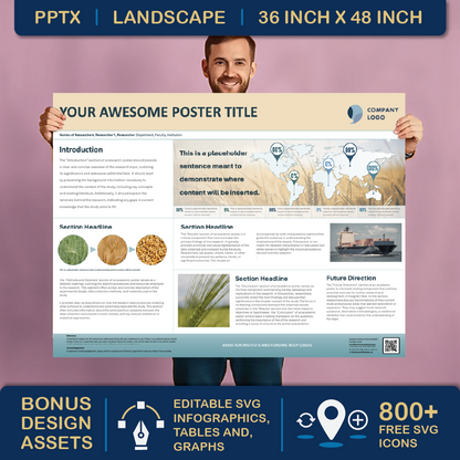 48 x 36 Landscape PowerPoint Template – Business 02