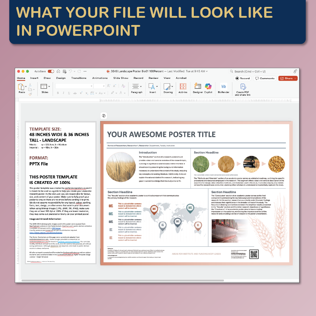 48 x 36 Landscape PowerPoint Template – Business 02