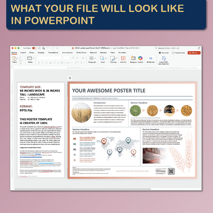 48 x 36 Landscape PowerPoint Template – Business 02
