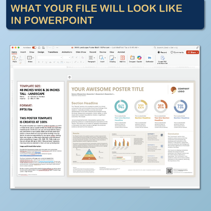48 x 36 Landscape PowerPoint Template – Data 02