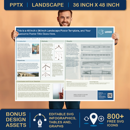 48 x 36 Landscape PowerPoint Template – Engineering 01