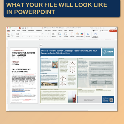 48 x 36 Landscape PowerPoint Template – Engineering 01