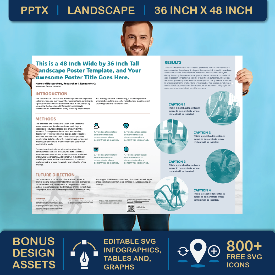 48 x 36 Landscape PowerPoint Template – Health 01