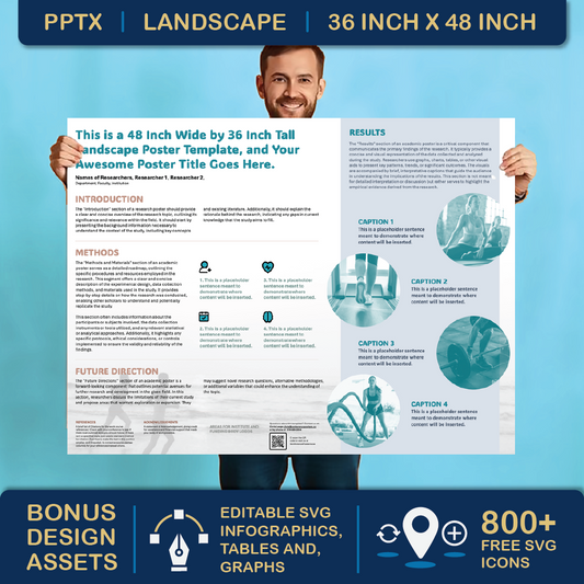 48 x 36 Landscape PowerPoint Template – Health 01
