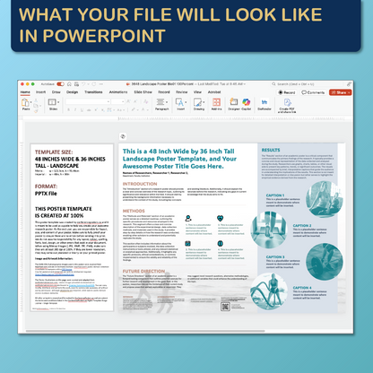 48 x 36 Landscape PowerPoint Template – Health 01