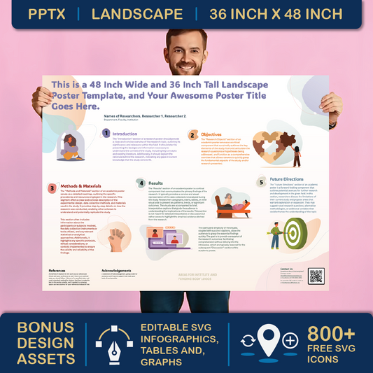 48 x 36 Landscape PowerPoint Template – Wellness 01
