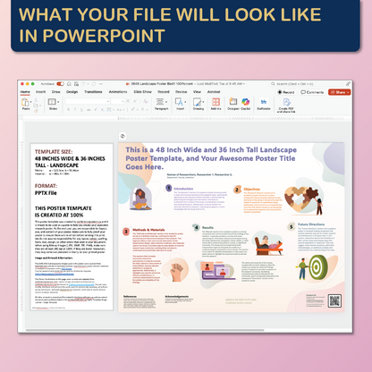 48 x 36 Landscape PowerPoint Template – Wellness 01