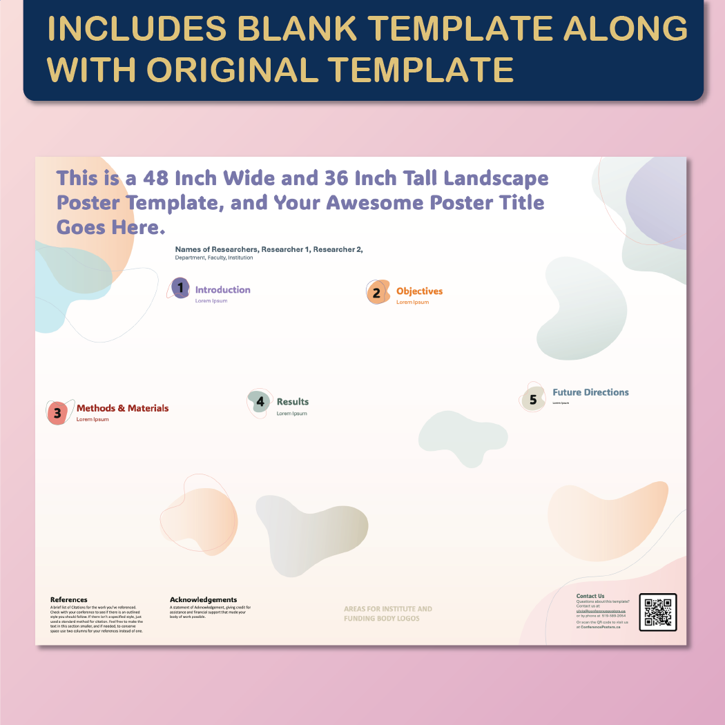 48 x 36 Landscape PowerPoint Template – Wellness 01