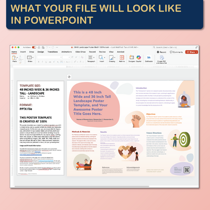48 x 36 Landscape PowerPoint Template – Wellness 02