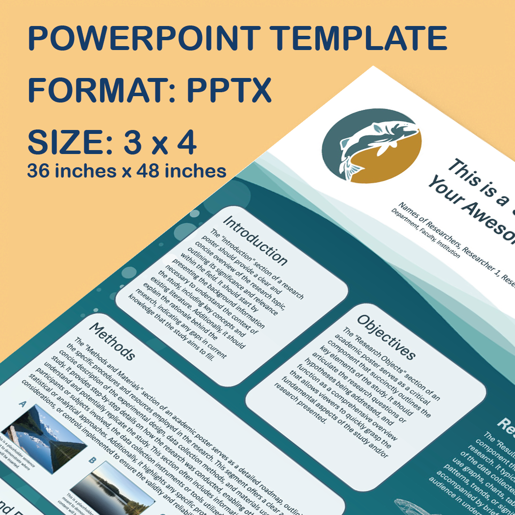 36 x 48 Portrait PowerPoint Template – Bio 04