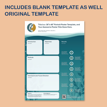 36 x 48 Portrait PowerPoint Template – Bio 04