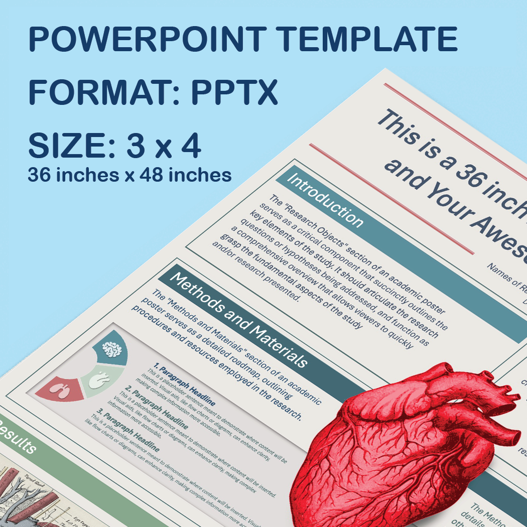 36 x 48 Portrait PowerPoint Template – Bio 05