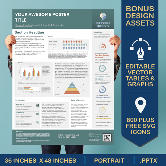 36 x 48 Portrait PowerPoint Template – Data 02