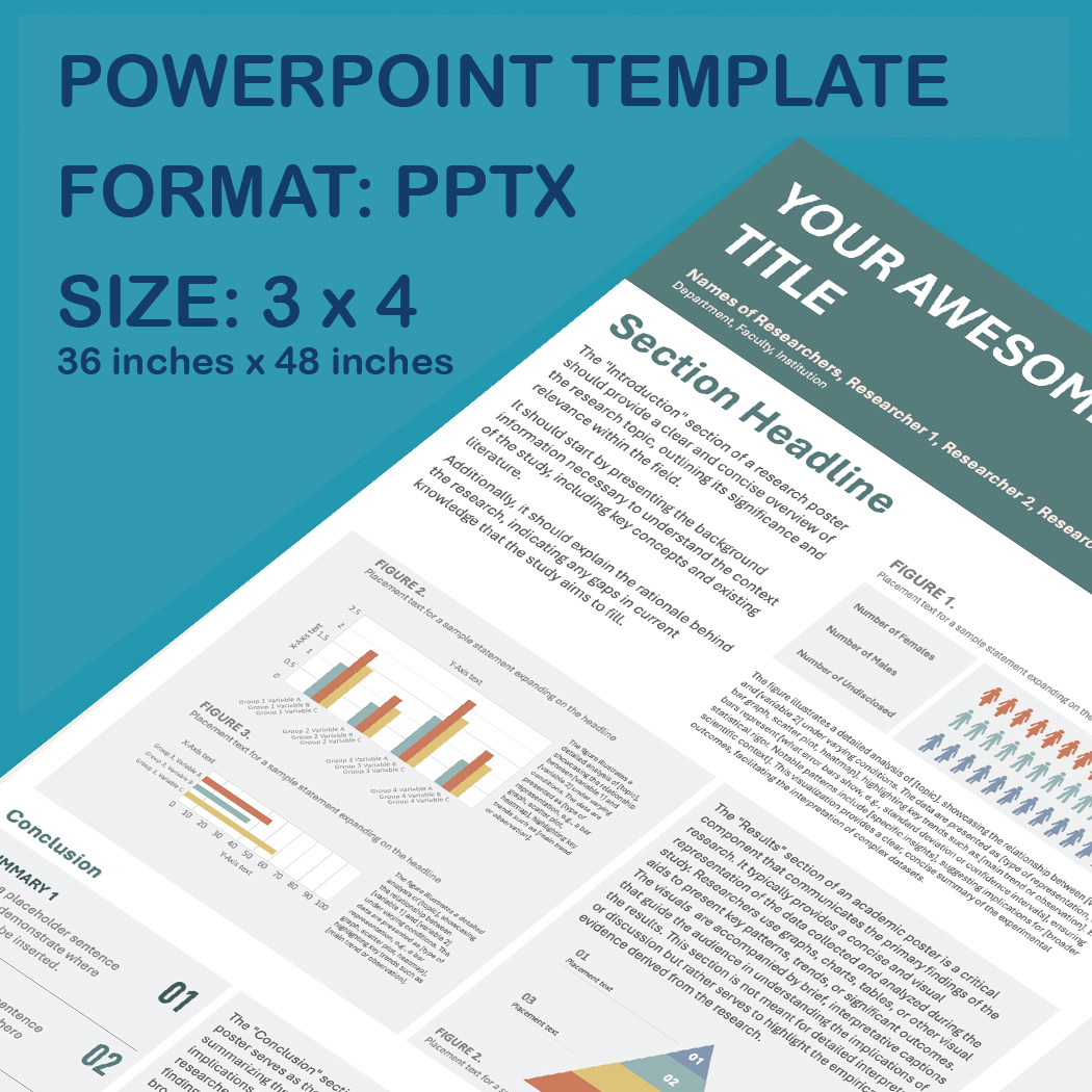 36 x 48 Portrait PowerPoint Template – Data 02