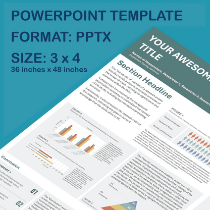 36 x 48 Portrait PowerPoint Template – Data 02