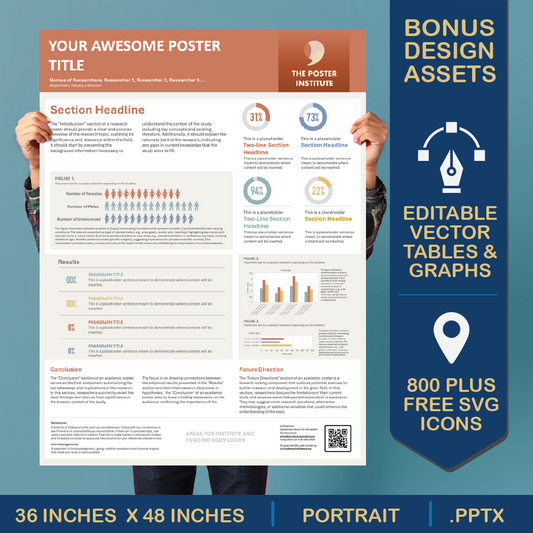 36 x 48 Portrait PowerPoint Template – Data 03