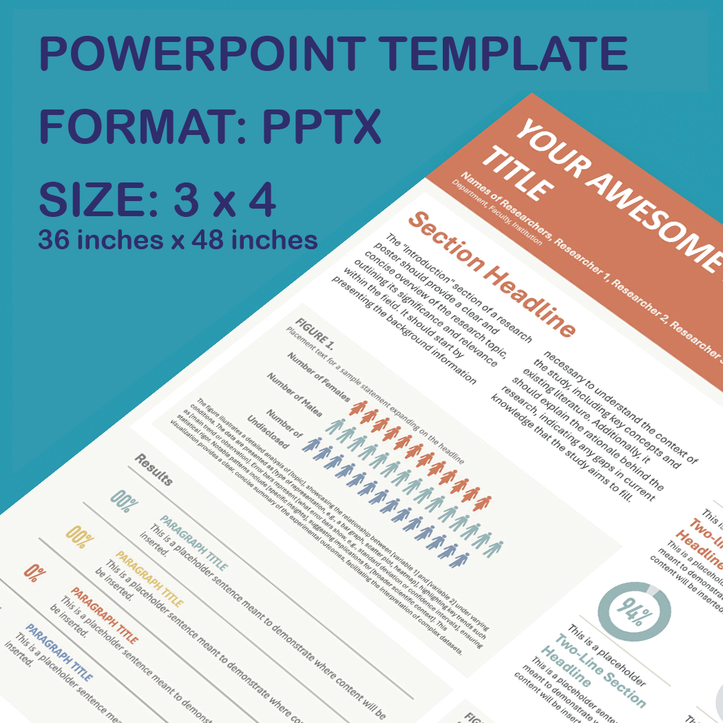 36 x 48 Portrait PowerPoint Template – Data 03
