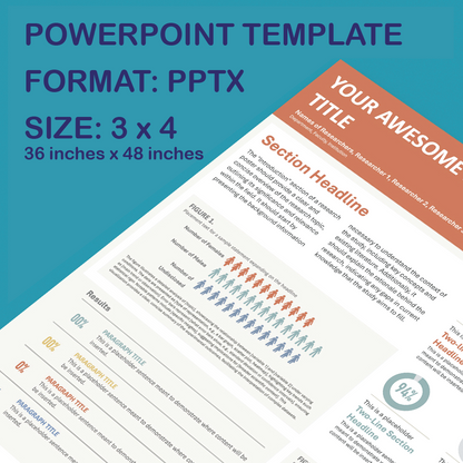 36 x 48 Portrait PowerPoint Template – Data 03