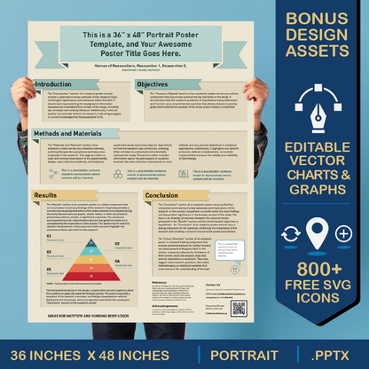 36 x 48 Portrait PowerPoint Template – Generic 01