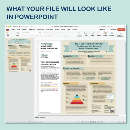 36 x 48 Portrait PowerPoint Template – Generic 01