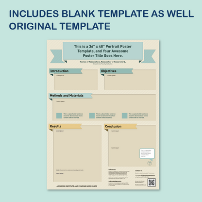 36 x 48 Portrait PowerPoint Template – Generic 01