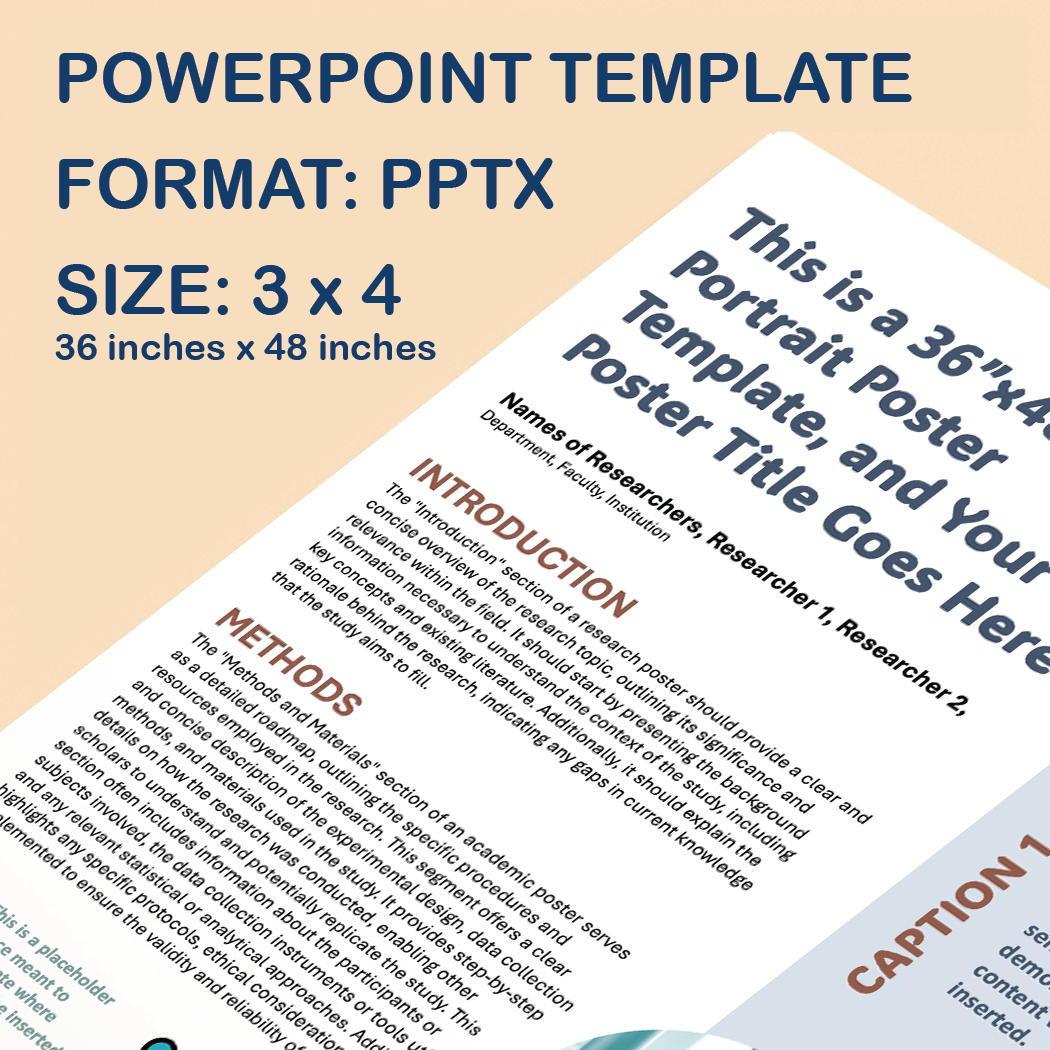 36 x 48 Portrait PowerPoint Template – Health 01