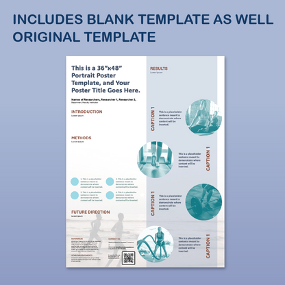 36 x 48 Portrait PowerPoint Template – Health 01