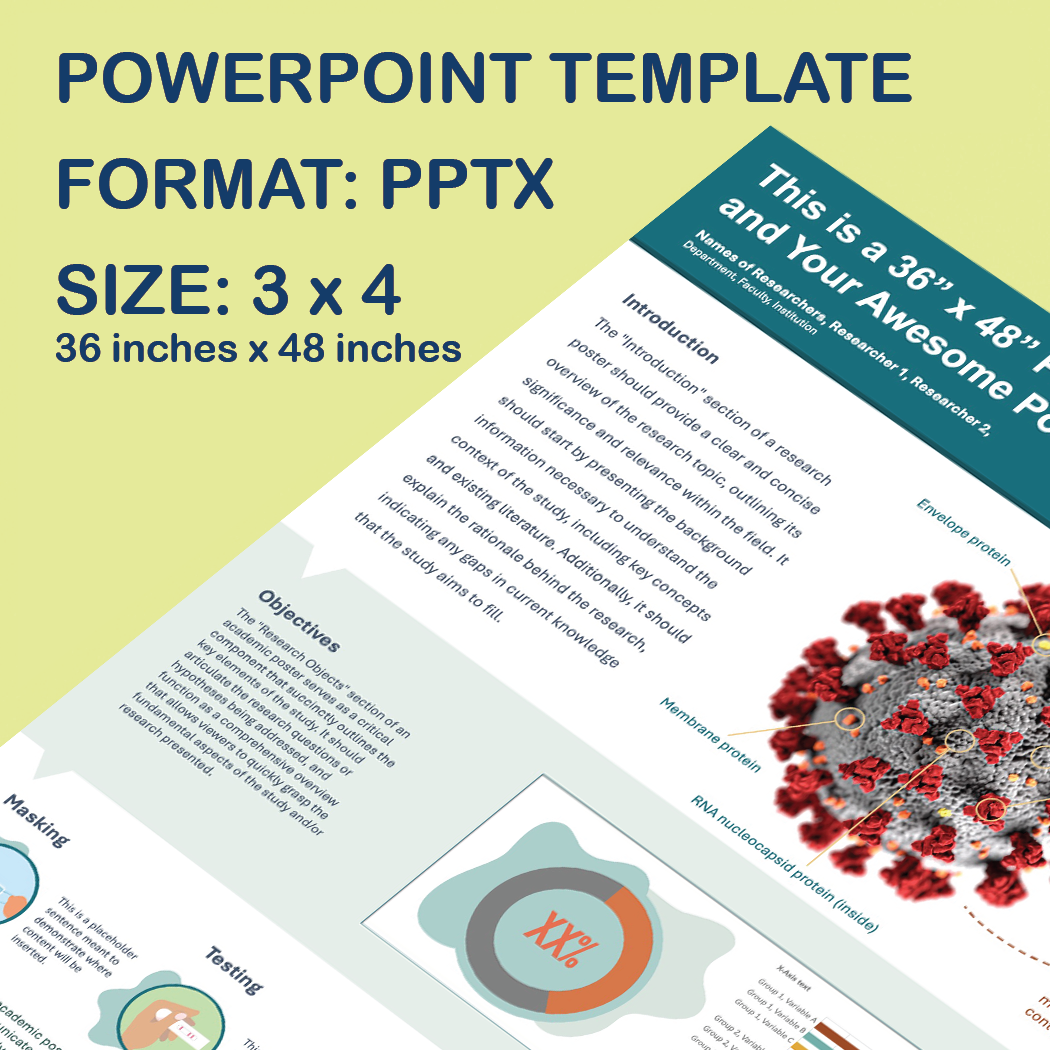 36 x 48 Portrait PowerPoint Template – Bio 01