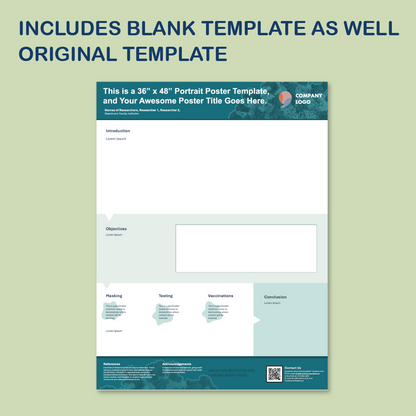 36 x 48 Portrait PowerPoint Template – Bio 01