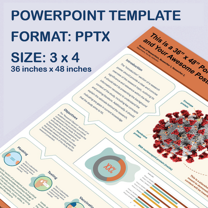 36 x 48 Portrait PowerPoint Template – Bio 02
