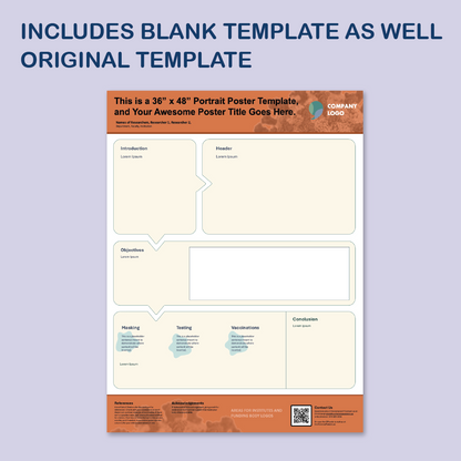 36 x 48 Portrait PowerPoint Template – Bio 02