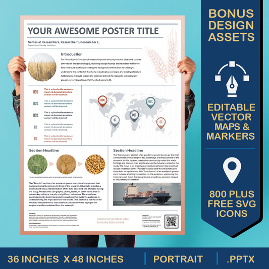 36 x 48 Portrait PowerPoint Template – Commerce 01