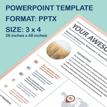 36 x 48 Portrait PowerPoint Template – Commerce 01