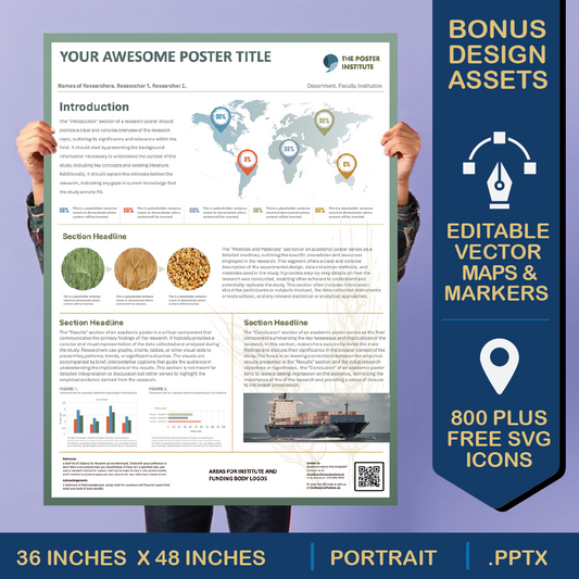 36 x 48 Portrait PowerPoint Template – Commerce 02