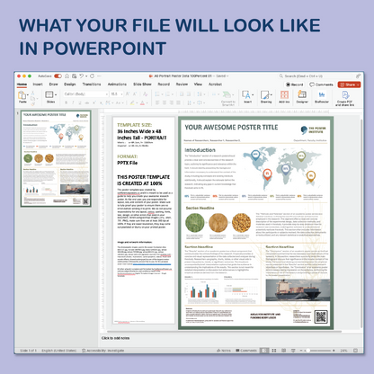 36 x 48 Portrait PowerPoint Template – Commerce 02