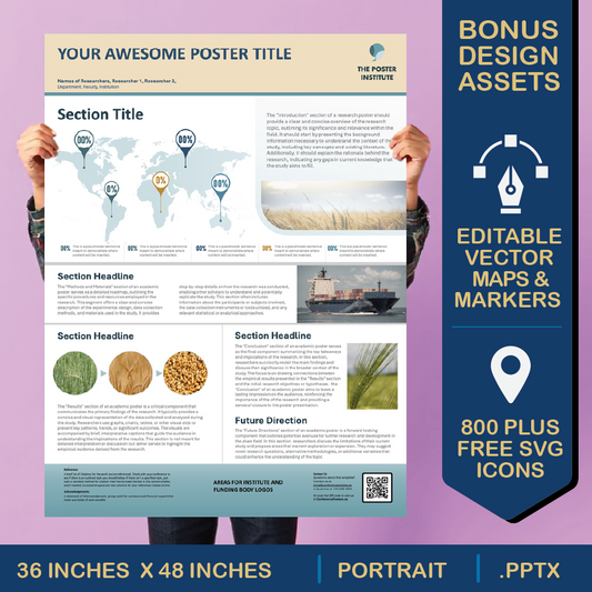 36 x 48 Portrait PowerPoint Template – Commerce 03