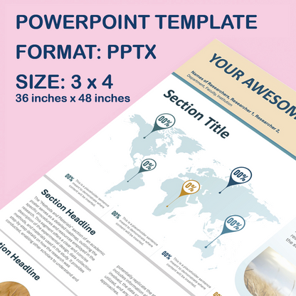 36 x 48 Portrait PowerPoint Template – Commerce 03
