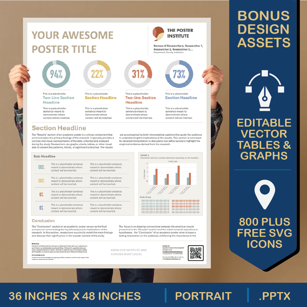 36 x 48 Portrait PowerPoint Template – Data 01