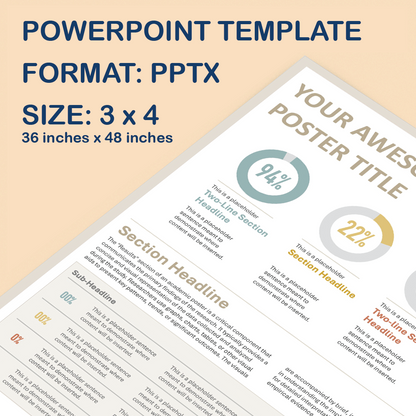 36 x 48 Portrait PowerPoint Template – Data 01