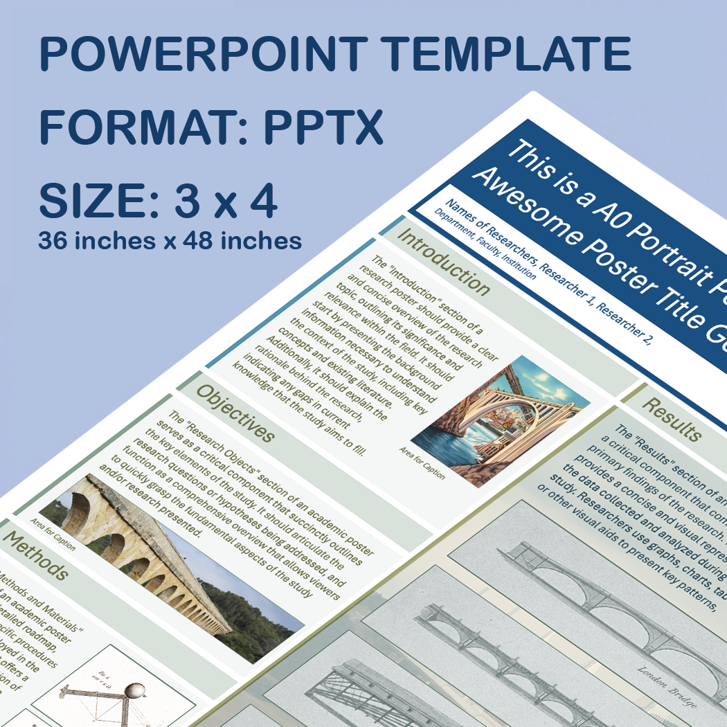 36 x 48 Portrait PowerPoint Template – Eng 01