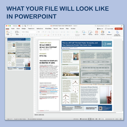 36 x 48 Portrait PowerPoint Template – Eng 01