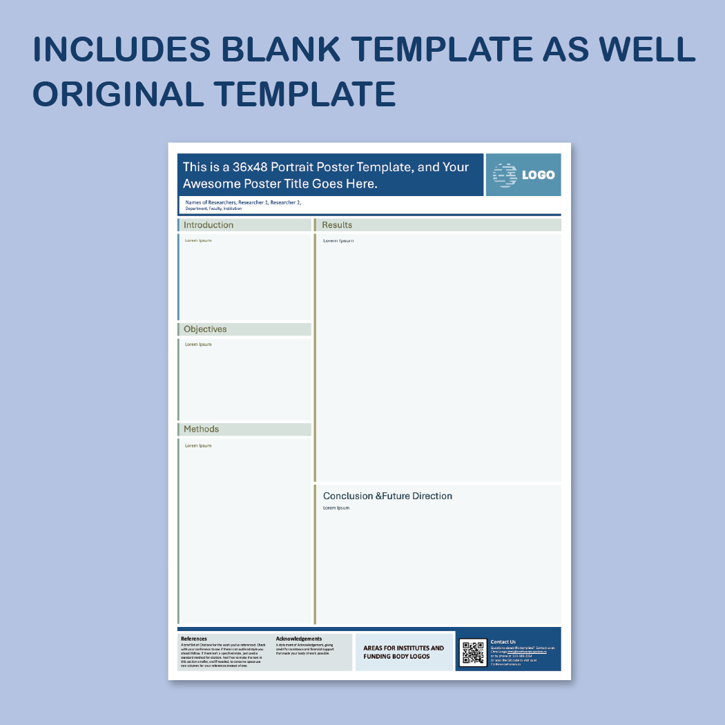 36 x 48 Portrait PowerPoint Template – Eng 01