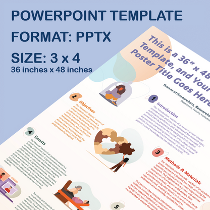 36 x 48 Portrait PowerPoint Template – Wellness 01