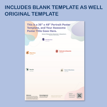 36 x 48 Portrait PowerPoint Template – Wellness 01